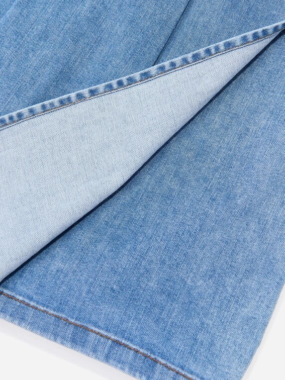 Childsplay Basics Girls Denim Pleated Skort in Blue