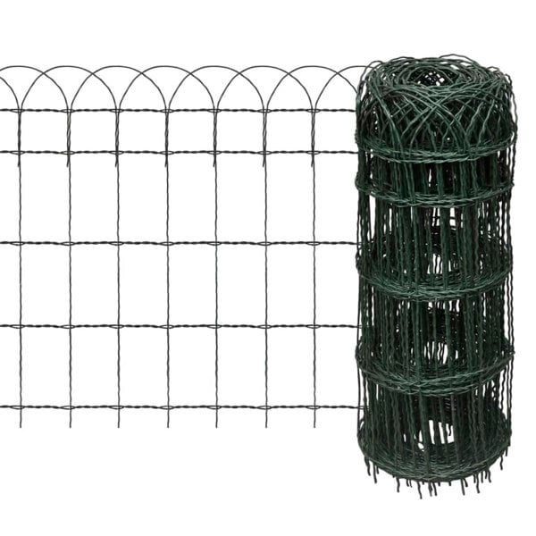 Berkfield Garden Border Fence Powder-coated Iron 10x0.65 m