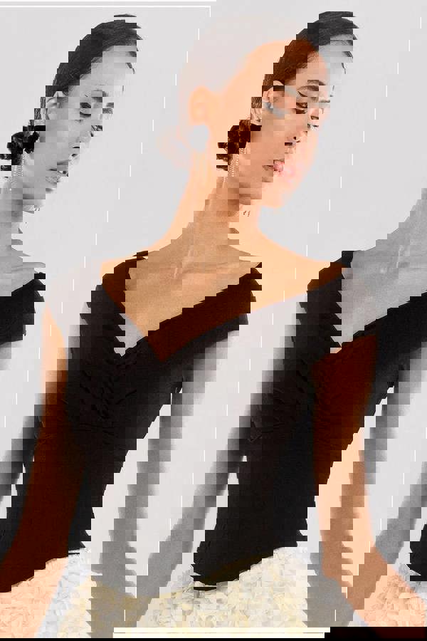 Front Pleated Wrap Off The Shoulder Corset T241