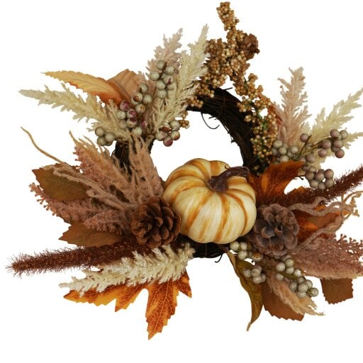 Country Living Neutral Pumpkin Mini Wreath