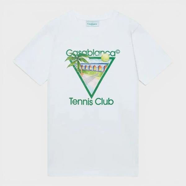 Casablanca Tennis Club Icon Printed T-Shirt White