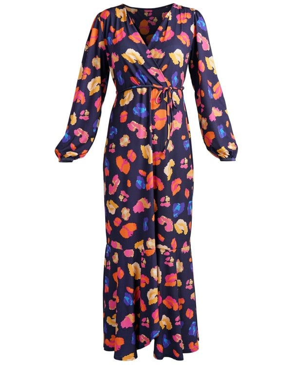 Antonia York The Fern Dress | Abstract Floral Print Jersey Dress