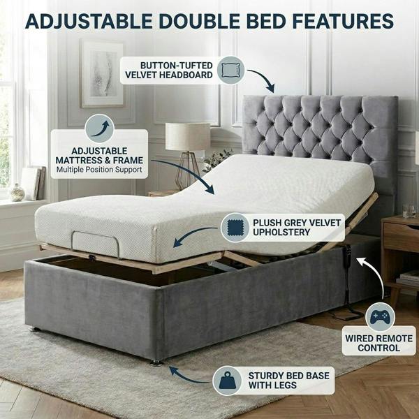 Paradise Beds Whitby Electric Adjustable Bed with Mattress