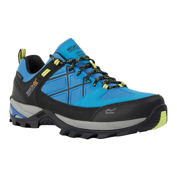 Regatta Mens Samaris III Low Walking Shoes - Blue/Lime Punch