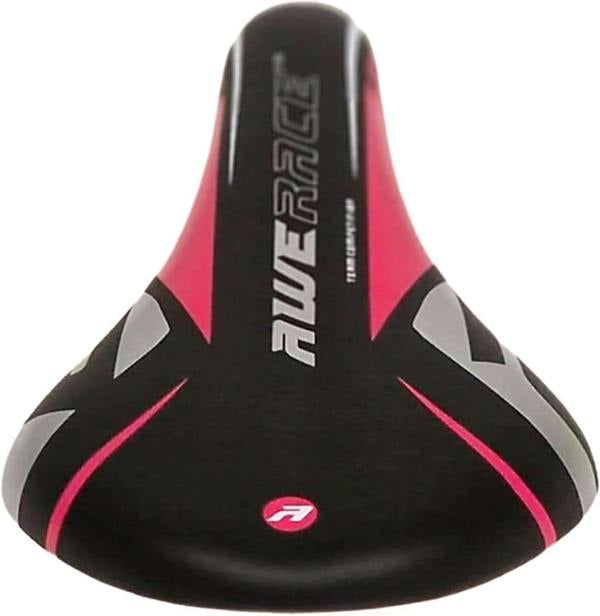 Awe Junior Polyurethane MTB Bike/Bicycle Saddle Pink/Black/Silver