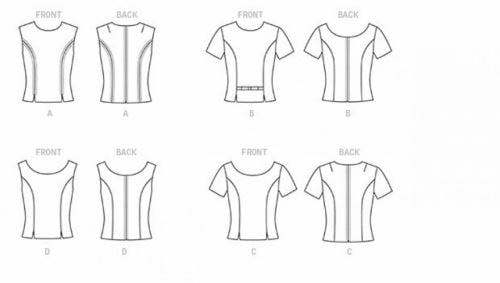 Vogue Sewing Pattern 9187, Tops, Vintage Style for Women, A5 (6-8-10-12-14) - Easy