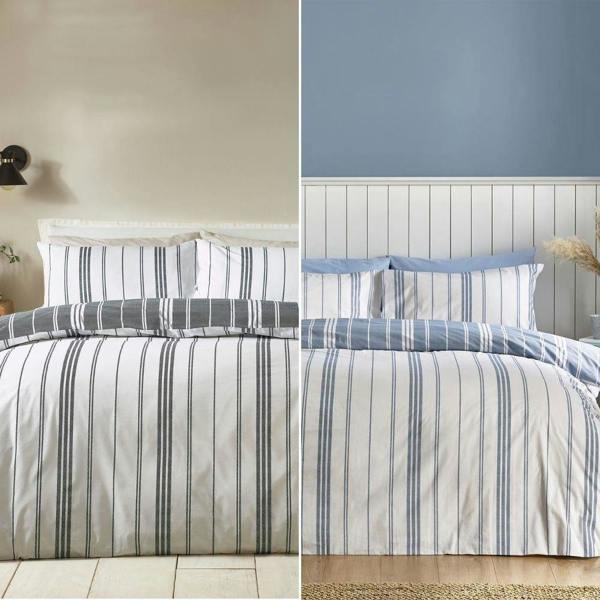 Harbour Stripe Black Duvet Cover Set