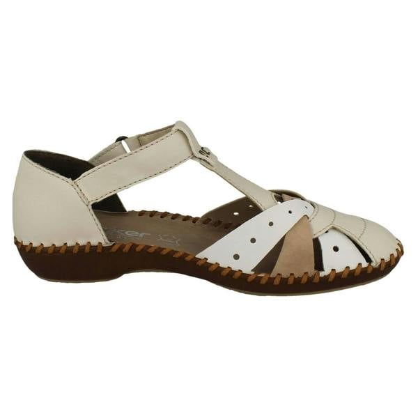 Rieker Ladies Rieker T-Bar Cut Out Detailed Antistress Shoes M1655