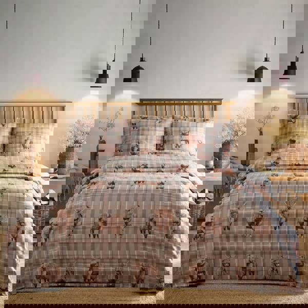 Portfolio Home Highland Cow Natural Duvet Cover Set