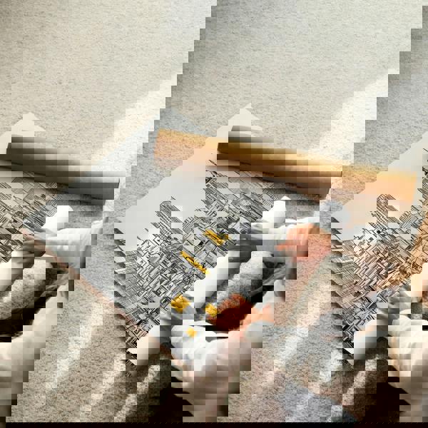 Wall Decor For Hallway | Set of 2 Urban Skyscrapers Wall art Prints