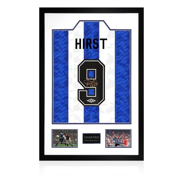 David Hirst Signed Sheffield Wednesday Shirt Premium Frame