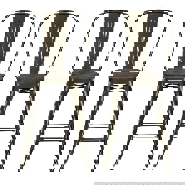 Dorel Home Luxor Barstool in Metal White - 2 pieces