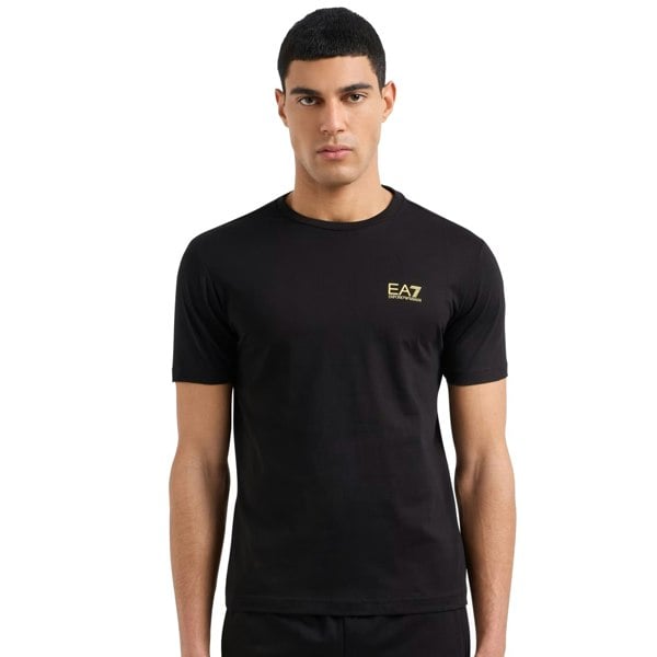 Emporio Armani EA7 EA7 Emporio Armani Pima Cotton Identity T-Shirt Black/Gold