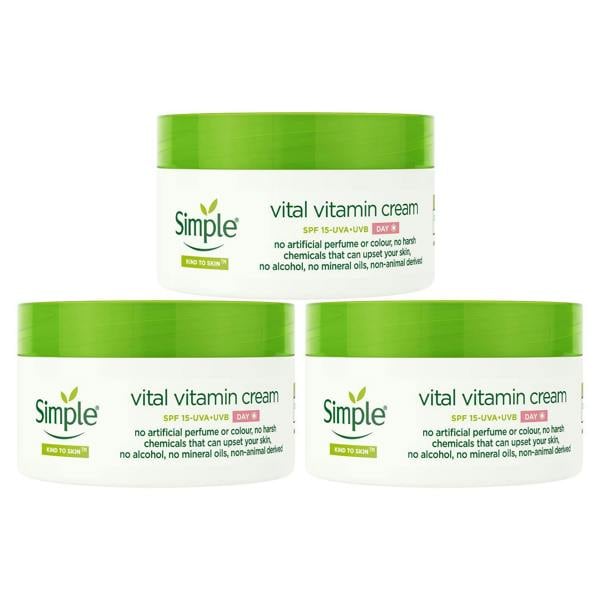 Simple Kind to Skin Day Cream SPF 15 Vital Vitamin for Sensitive Skin 50ml