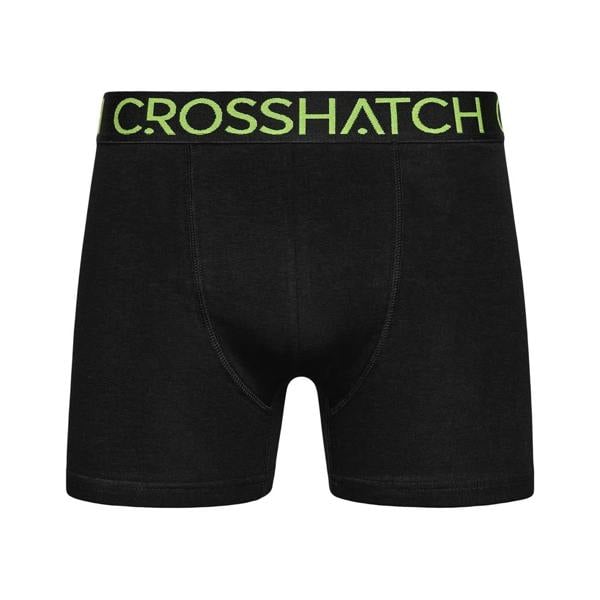 Crosshatch Mens Chasma Boxer Shorts (Pack of 5) - Black - 