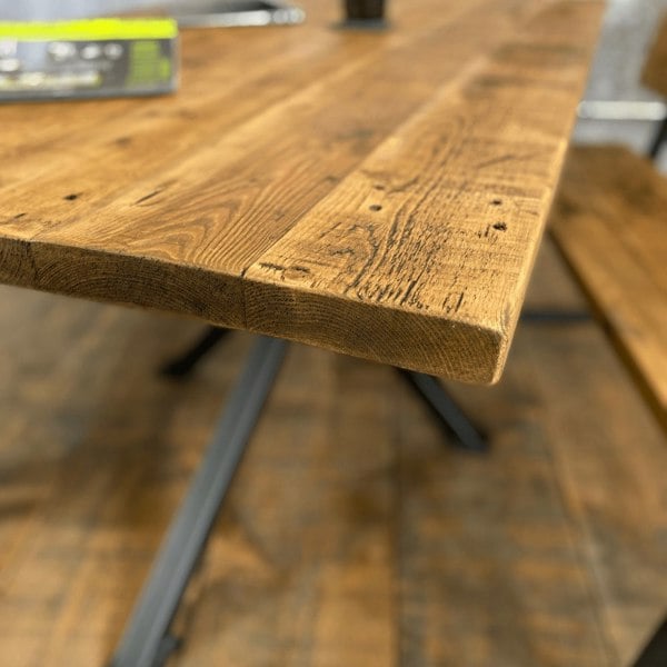 Hemming & Wills Bespoke Collection - Reclaimed Dining Table - Astral Base