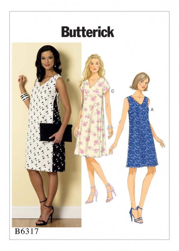 Butterick Sewing Pattern 6317, Dresses for Women, A5 (6-8-10-12-14) - Easy