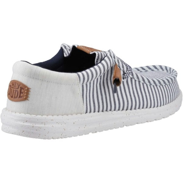 HEYDUDE Wally Funk Nu Prep Cotton Men's Princess Blue/Wood Ash Moccasins Shoes