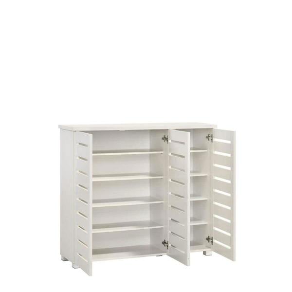 Timber Art Design 5 Tier Shoe Storage Cabinet 3 Door Cupboard Stand Rack Unit