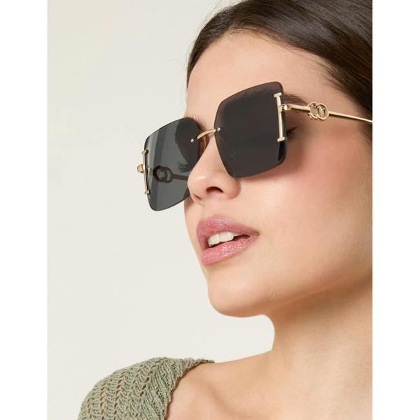 Blue Vanilla Frameless Oversized Sunglasses