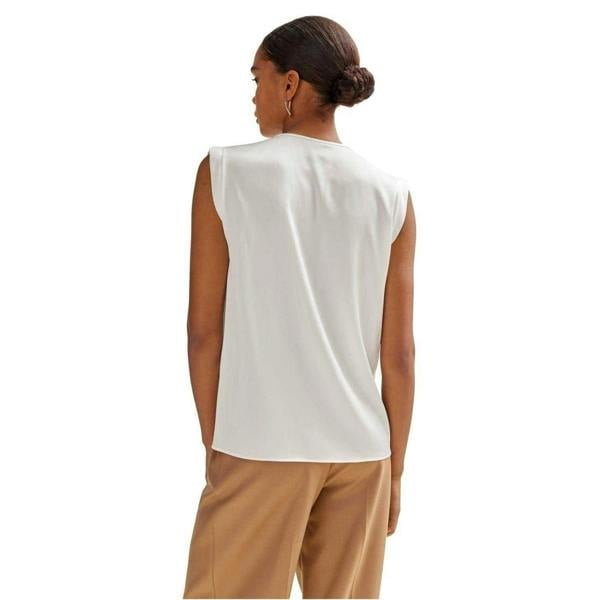 Boss Womens/Ladies Pintuck Notch Neck Regular Blouse - White - 