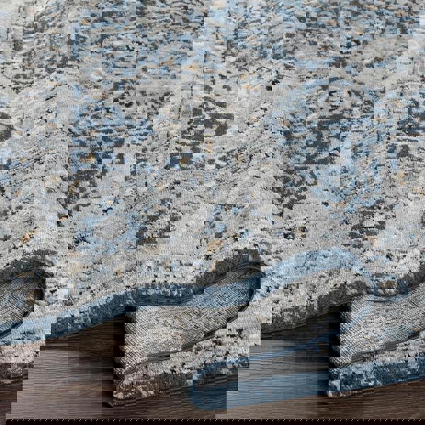 Livabliss Jolie-Vintage Blue Grey Beige Black Traditional Boho Rug
