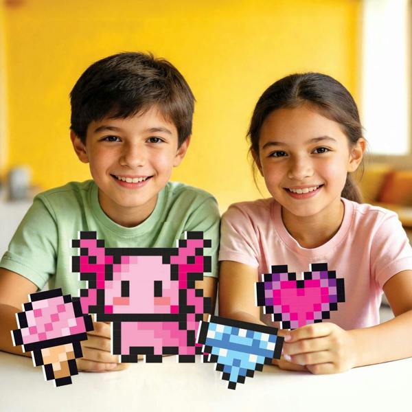 4M Pixoeasy Axolotl | Pixel Art Kit | Craft Kits for Kids