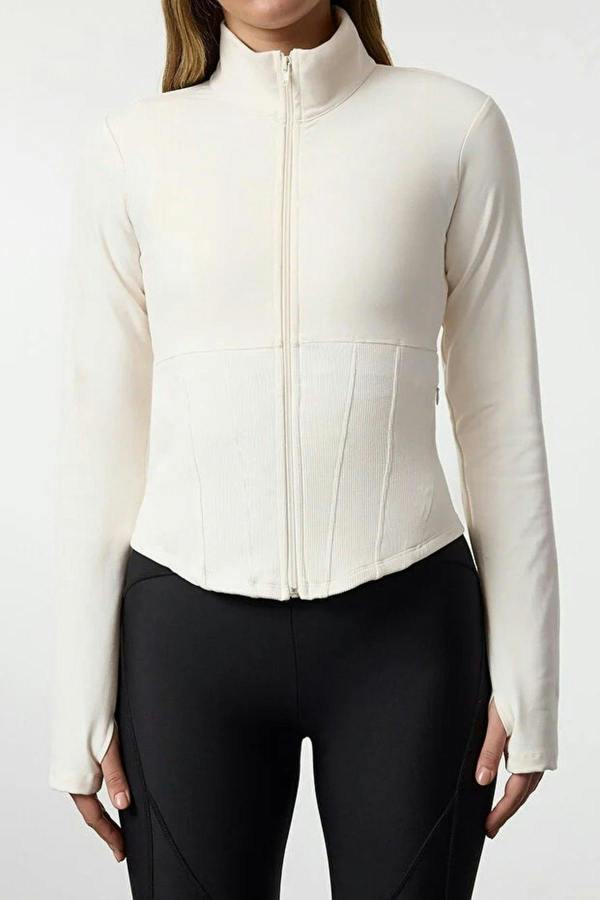 WOVCOR Thumbhole Knitted Sports Jacket