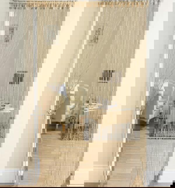 Enhanced Living Glam Metallic String Curtains - Pair 90x200cm (35x79")