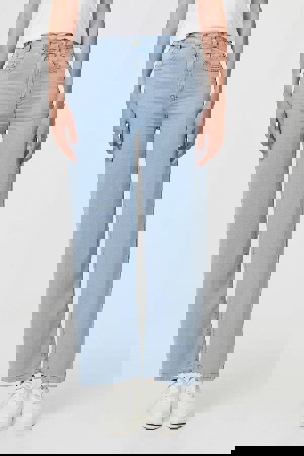 Blue | High Waist Relaxed Wide Leg Jeans
