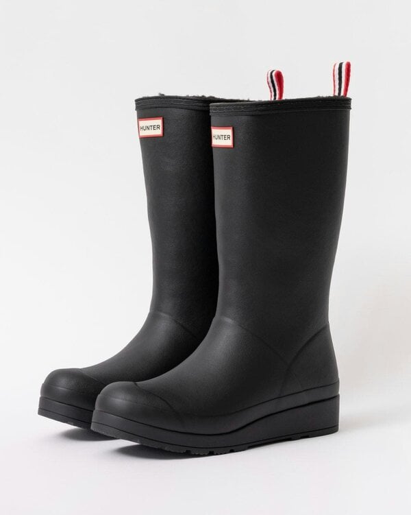 Hunter Play Tall Insulated Womens Wellies - Black