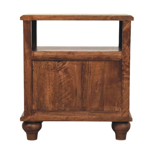 Artisan Furniture Solid Wood 2-Drawer Bedside with Open Shelf