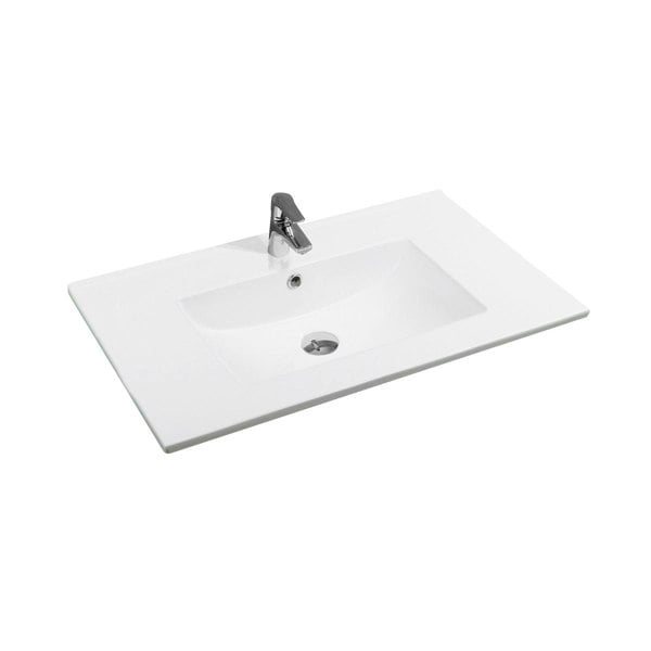 Limoge 4001A Ceramic 76cm Thin-Edge Inset Basin with Scooped Bowl