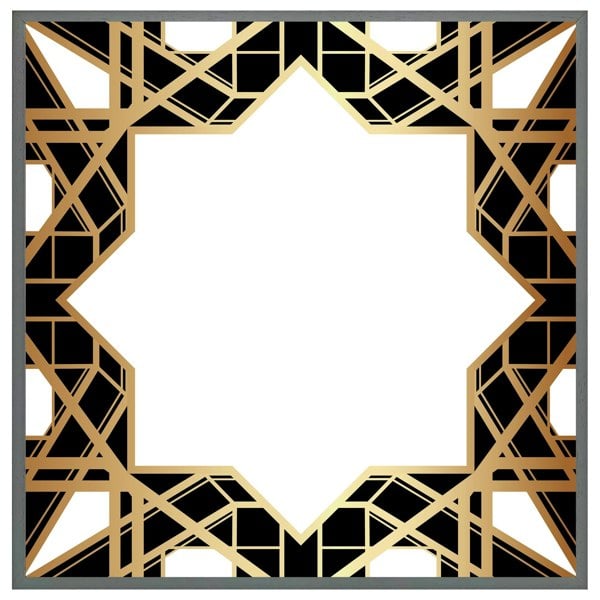 Benjamin Tate Design Art deco star border (picture Frame)