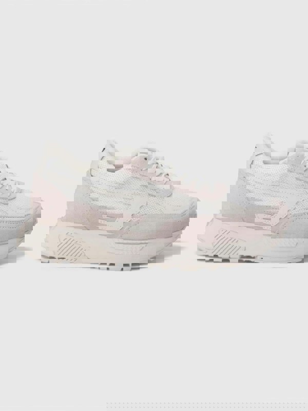 Diesel Womens Tyche Runner Sneakers Suede Fabric White