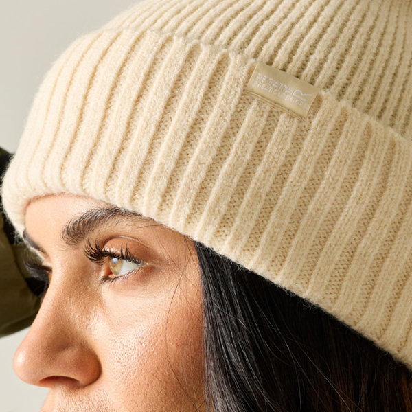 Regatta Womens Basic Ribbed Beanie - Light Vanilla