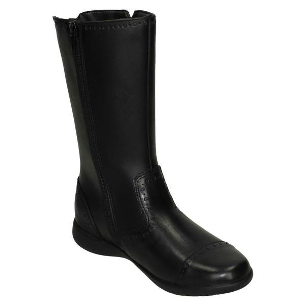 Clarks Girls Clarks Smart Leather Boots Etch Stride