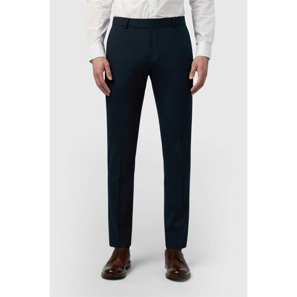 Limehaus Skinny Fit Navy Stretch Trousers