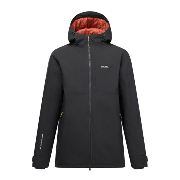 Regatta Mens Hoscar Waterproof Insulated Jacket - Black/Burnt Henna - 