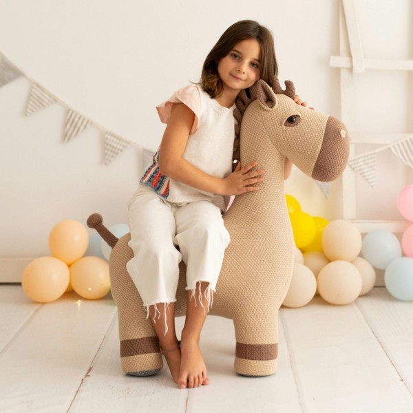 CROCHETTS Large horse plush with auxiliary seat for children LT-Y07_M