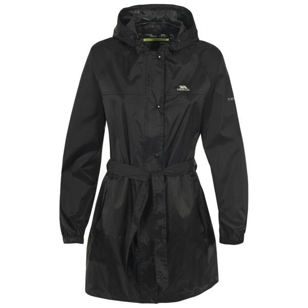 Trespass Womens/Ladies Compac Mac Waterproof Packaway Jacket/Coat - Black - 