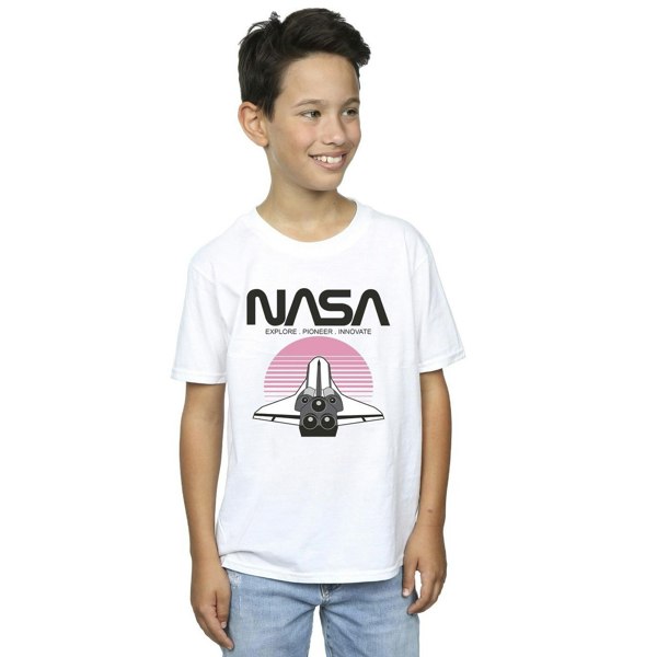 NASA Boys Space Shuttle Sunset T-Shirt - White