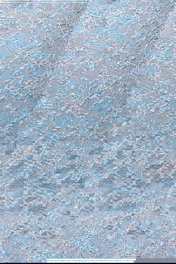 Cape Sleeve Lace Mermaid Hem Maxi Dress - Sky Blue DR4621