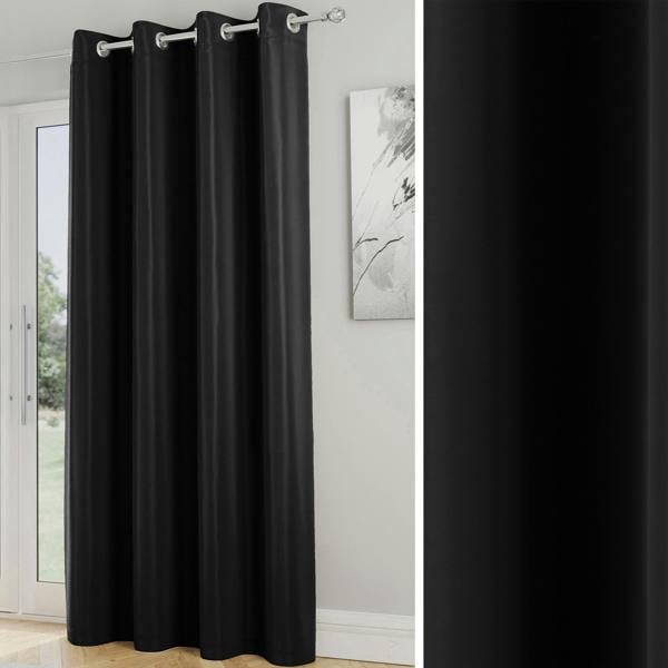 Enhanced Living Nightfall Plain Supersoft Thermal Room Darkening Eyelet Single Door Curtain