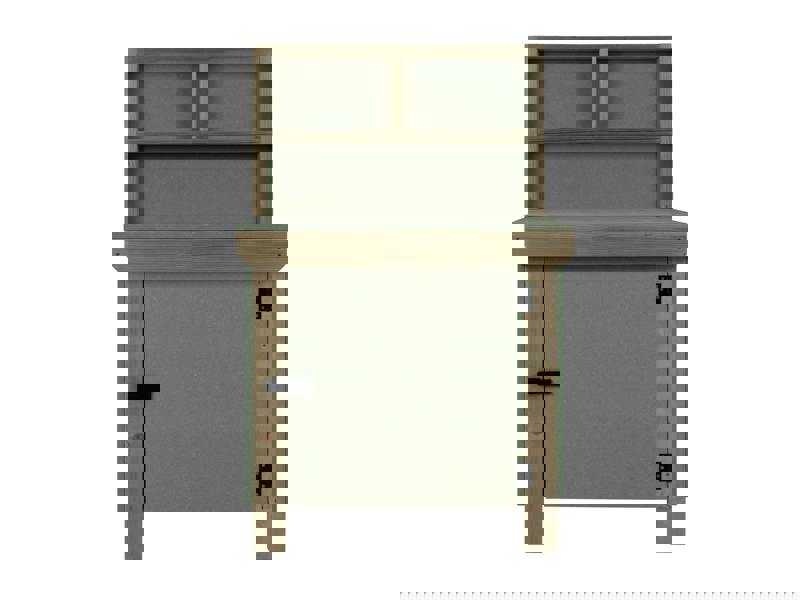 Arbor Garden Solutions Wooden UniMDF Moisture Resistant Workbench With Lockable Cupboard (V.9) With Back panel