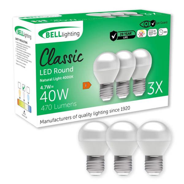 BELL Lighting E27 LED Golf Ball Bulb 4.7W Energy Saving Light Bulb