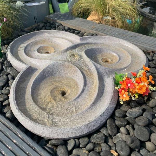 Tranquillity Water Features Dropa Stone Contemporary Solar Water Feature