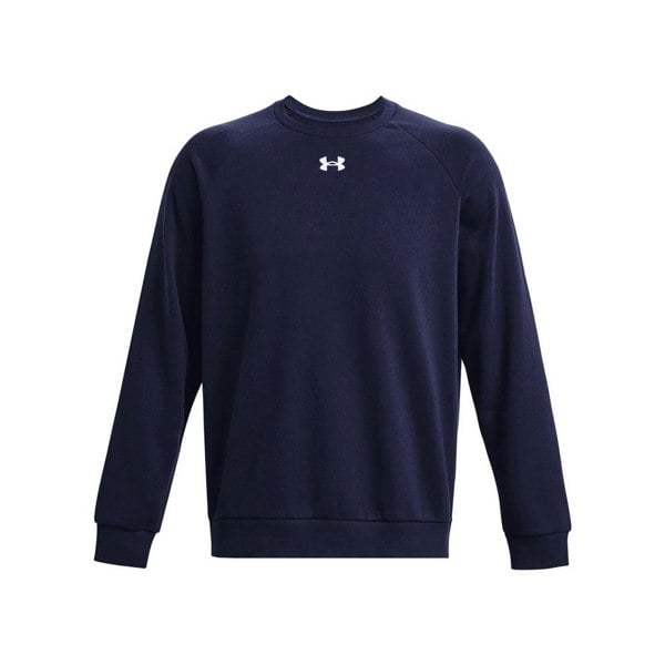 Under Armour Unisex Adult Rival Fleece Crew Neck Sweatshirt - Midnight Navy/White