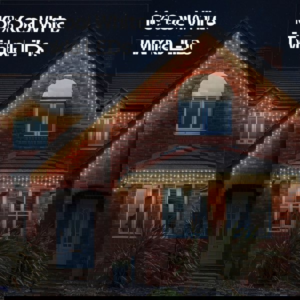 Eagle Connect Icicle lights White Rubber  60/40/20 Drop 10% 2M