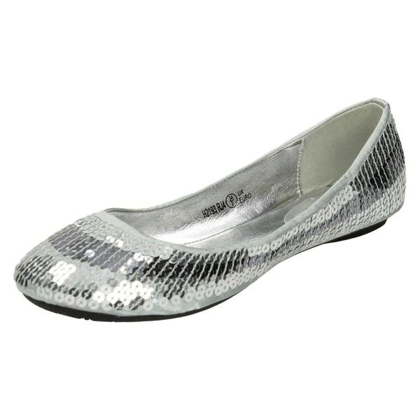 Cutie Girls Cutie Flat Slip On Sequin Ballerina Shoes